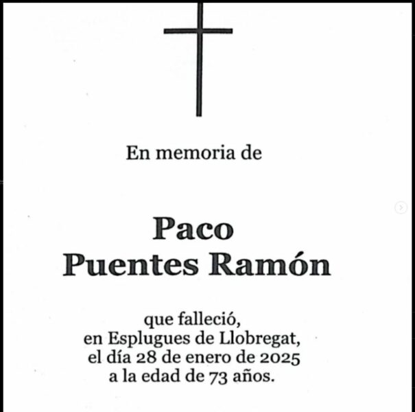 avveixampledespi

Lamentamos profundamente comunicar la pérdida de nuestro Presidente y amigo en el día de Ayer.

Nuestro más sentido pésame a la familia y amigos.

Tus compañero/as de AAVV Eixample no te olvidaremos, así como tu dedicación a esta entidad.

D.E.P.

Gracias por todo Paco.